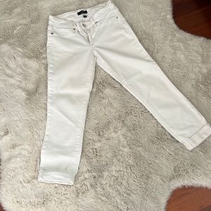 Bebe white skinny crop